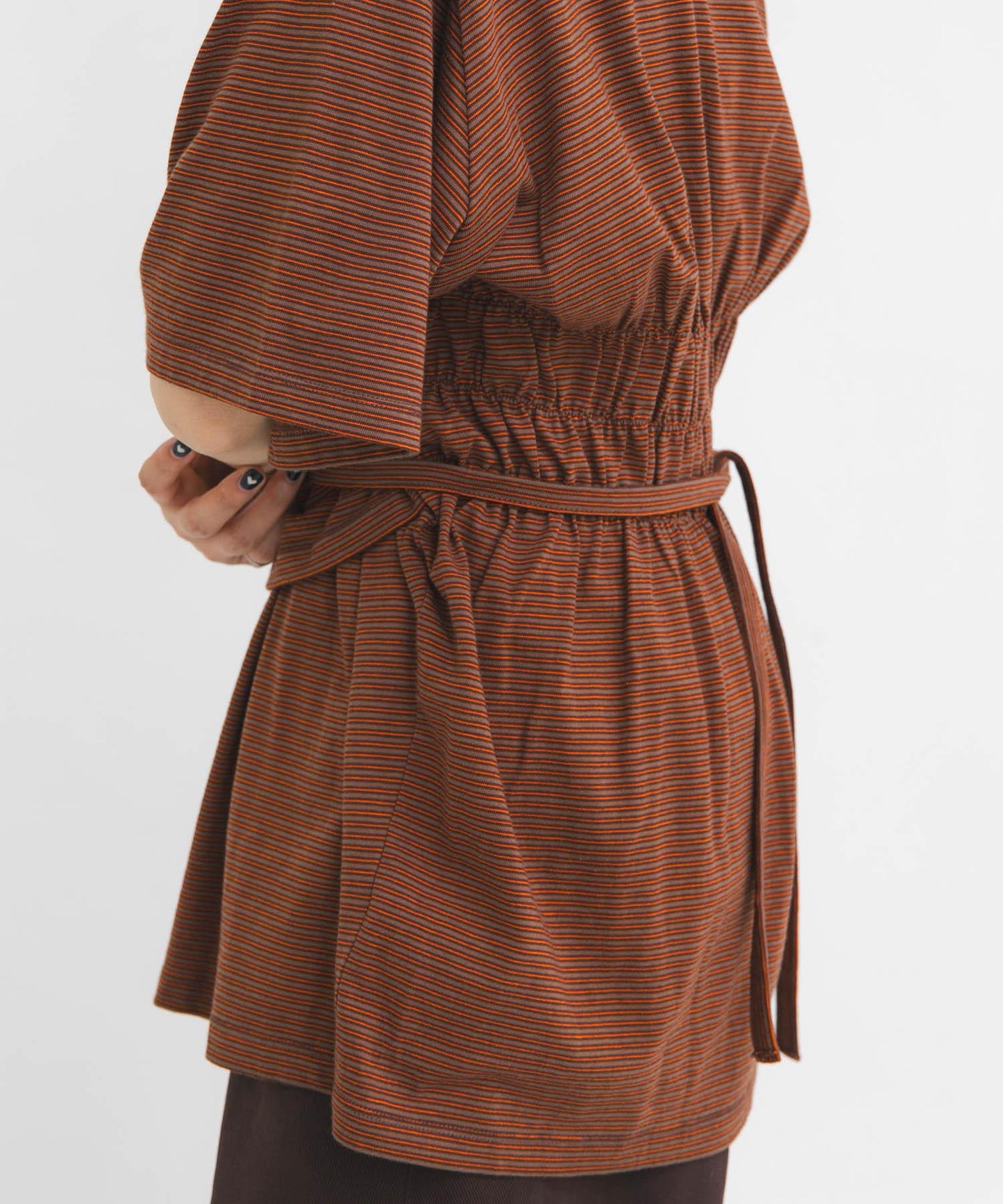 胸衣設計寬條紋 TEE 短袖T恤