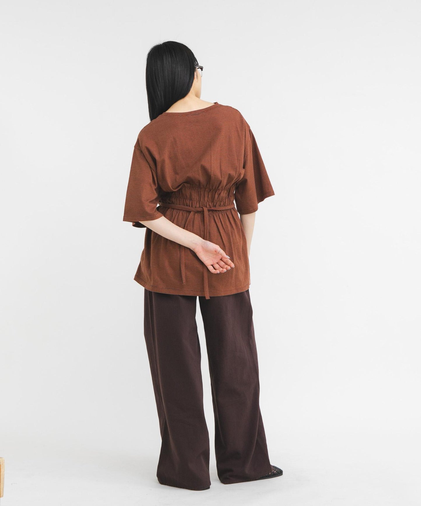 胸衣設計寬條紋 TEE 短袖T恤