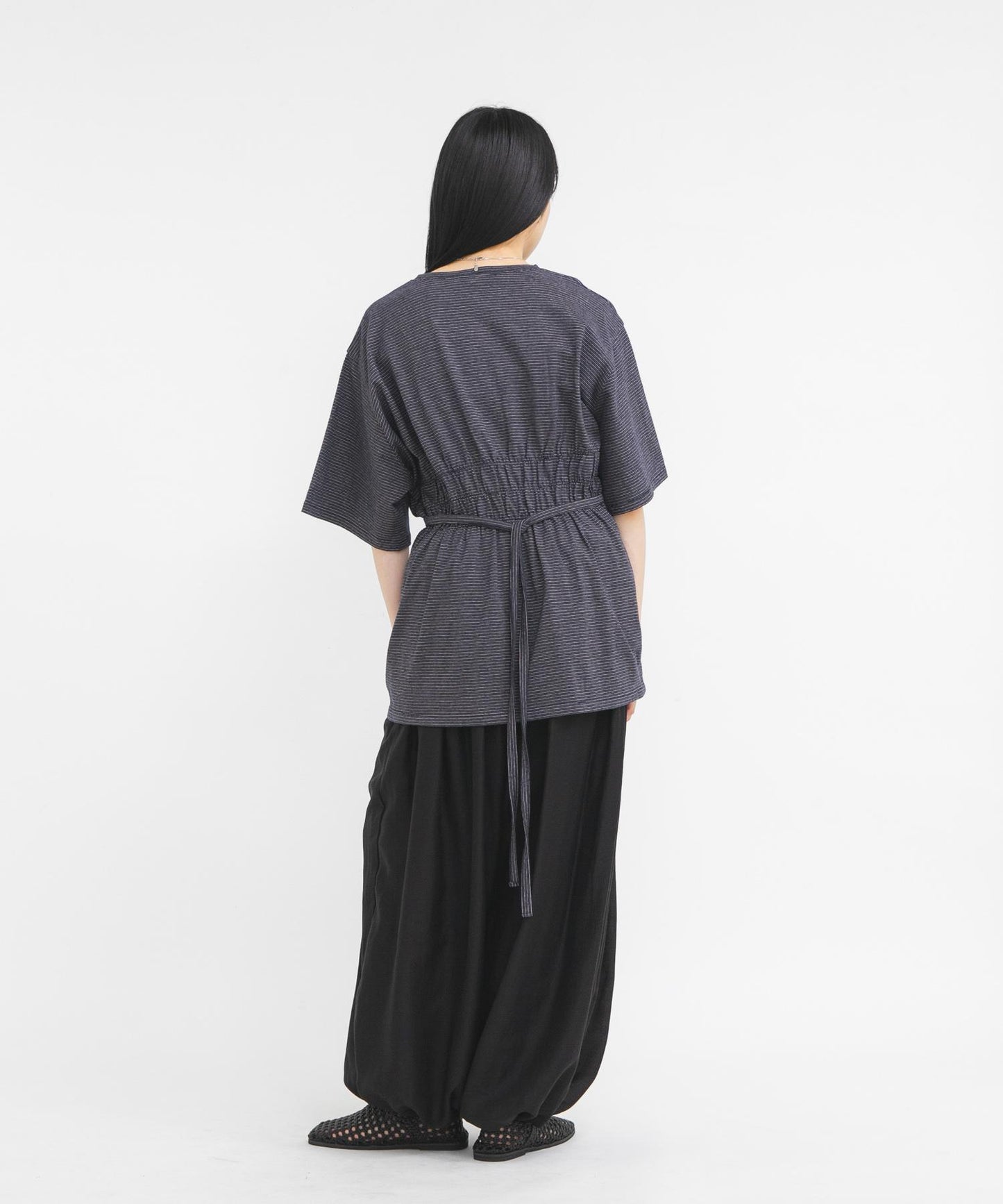 胸衣設計寬條紋 TEE 短袖T恤