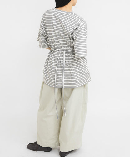 胸衣設計寬條紋 TEE 短袖T恤