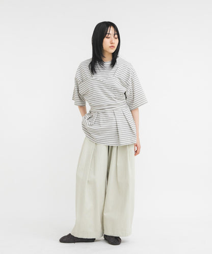 胸衣設計寬條紋 TEE 短袖T恤