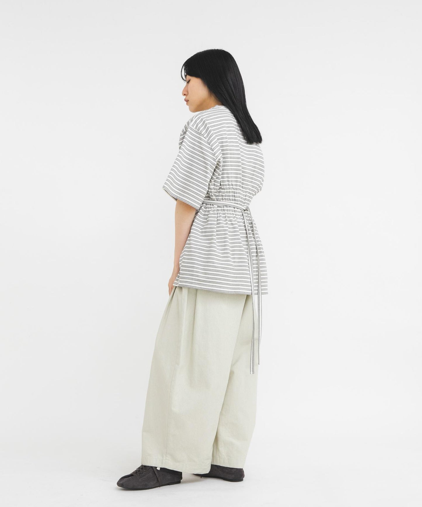 胸衣設計寬條紋 TEE 短袖T恤