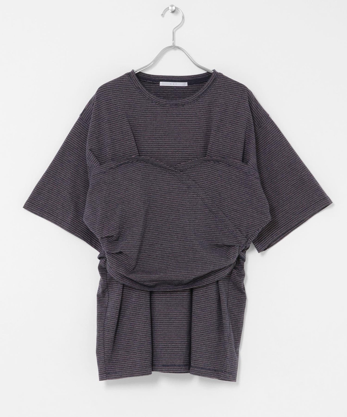 胸衣設計寬條紋 TEE 短袖T恤