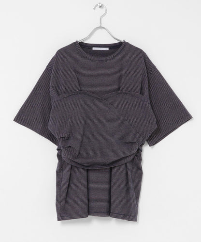 胸衣設計寬條紋 TEE 短袖T恤