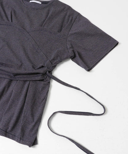 胸衣設計寬條紋 TEE 短袖T恤