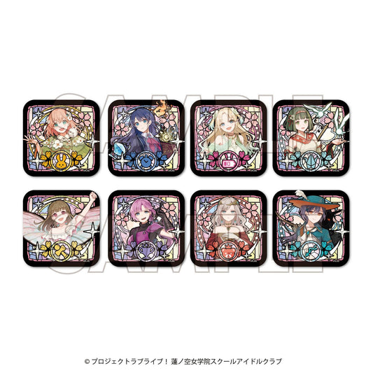 ラブライブ！蓮ノ空女學院スクールアイドルクラブ（LoveLive! 蓮之空女學院學園偶像俱樂部） 石川縣合作 第四彈 方形炫彩徽章 8包套裝
