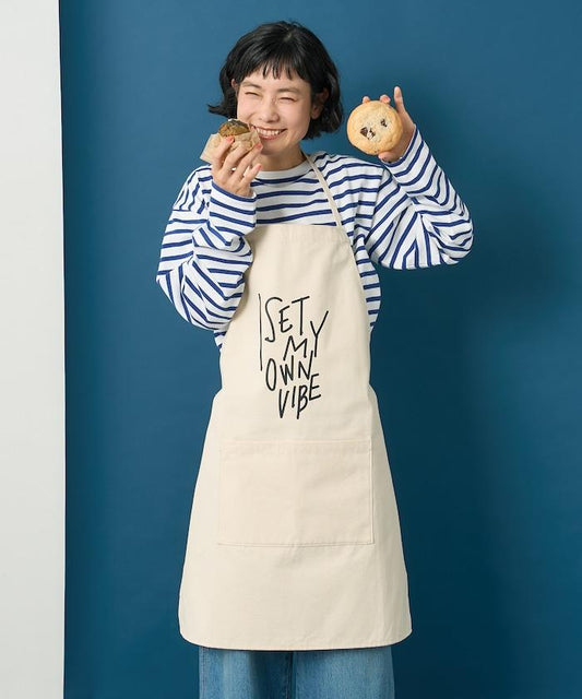 字母標語Logo印花 圍裙