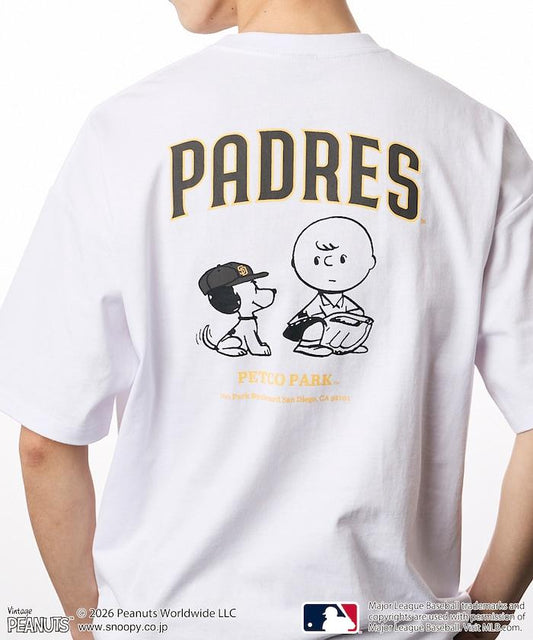 PEANUTS（花生漫畫） × MLB 聯名 寬鬆版型 背部印花 PADRES T恤