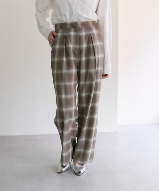 ear PAPILLONNER 漸變格紋褲子