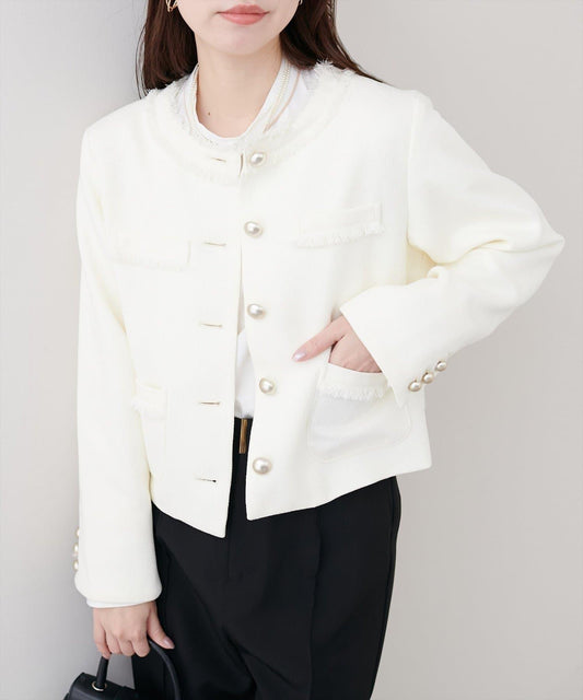 natural couture 粗花呢寬鬆外套