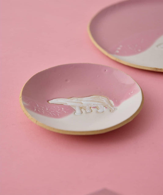 teto ceramics 《聯名》 北極熊櫻花圖案茶碟