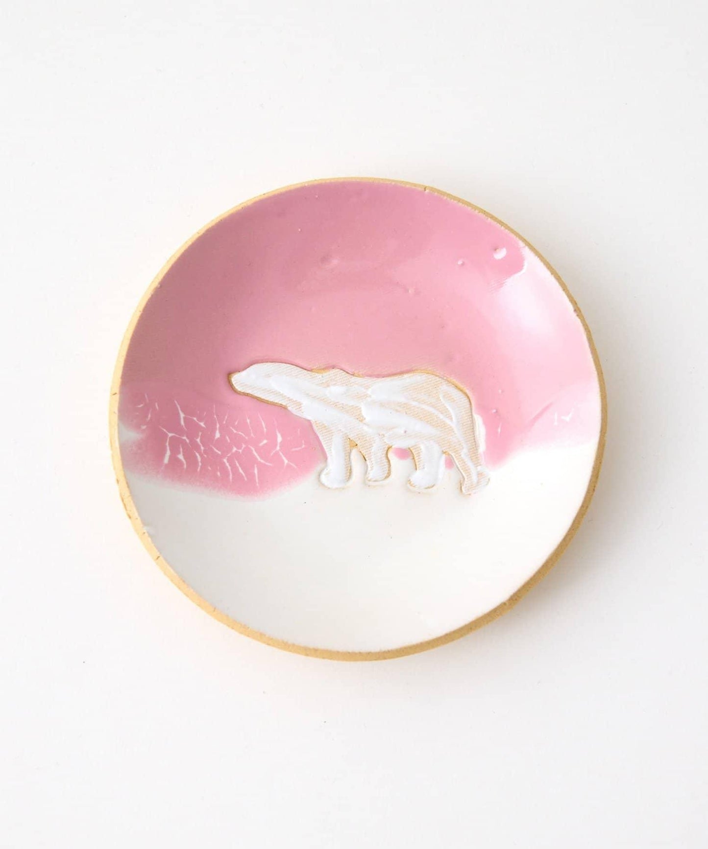 teto ceramics 《聯名》 北極熊櫻花圖案茶碟