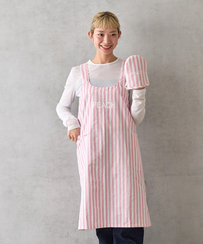 條紋棉質設計 圍裙＋隔熱手套＋廚房布 禮盒套裝