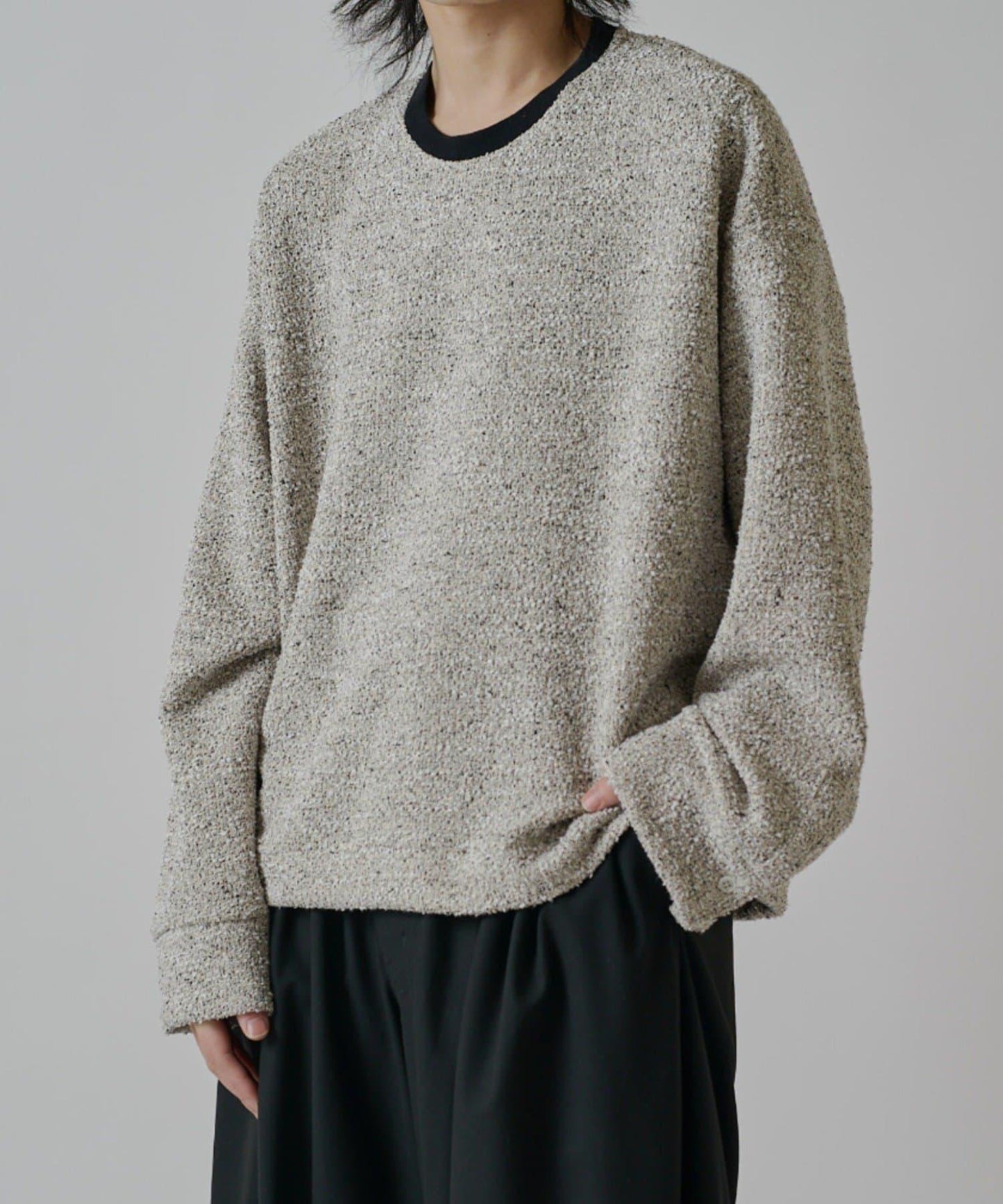 布克雷面料 袖口設計 套頭衫