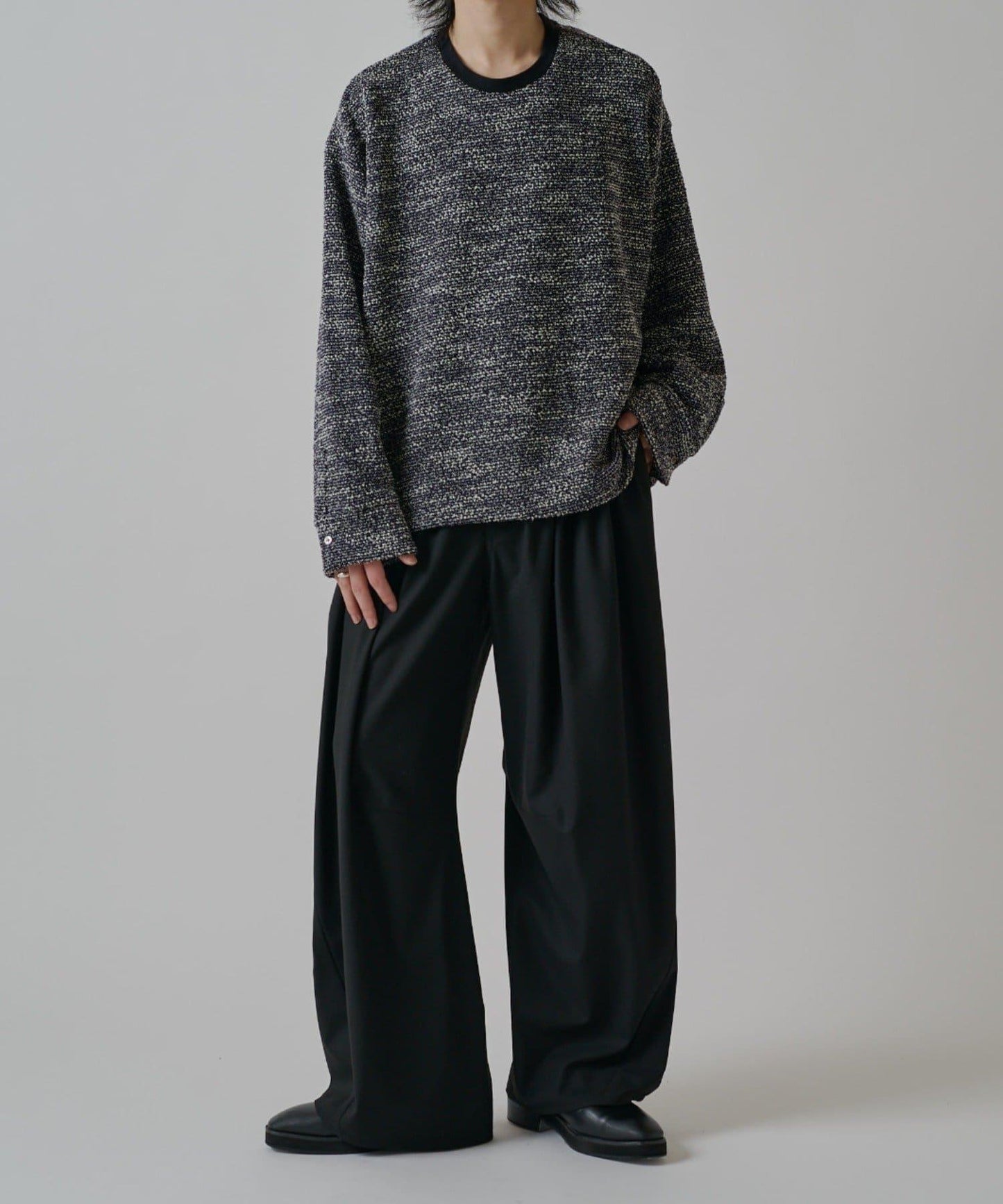 布克雷面料 袖口設計 套頭衫