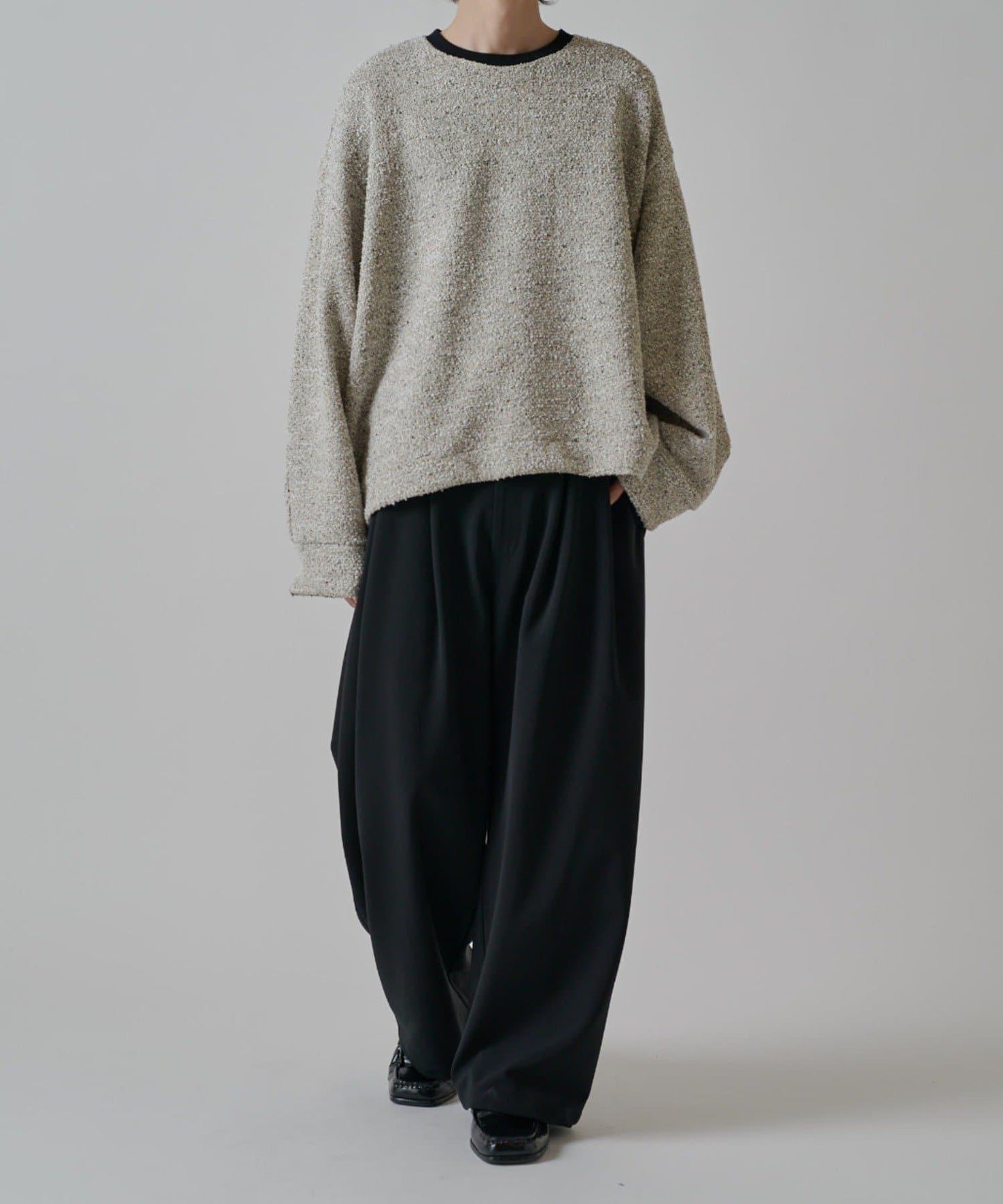 布克雷面料 袖口設計 套頭衫