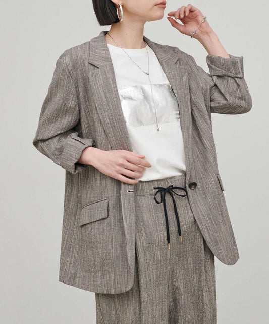 凹凸紗節面料夾克
