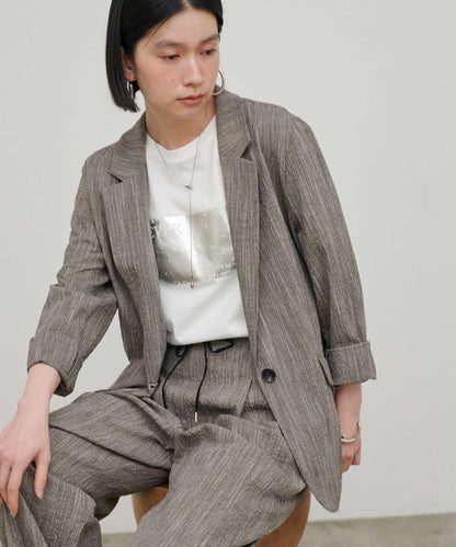 凹凸紗節面料夾克