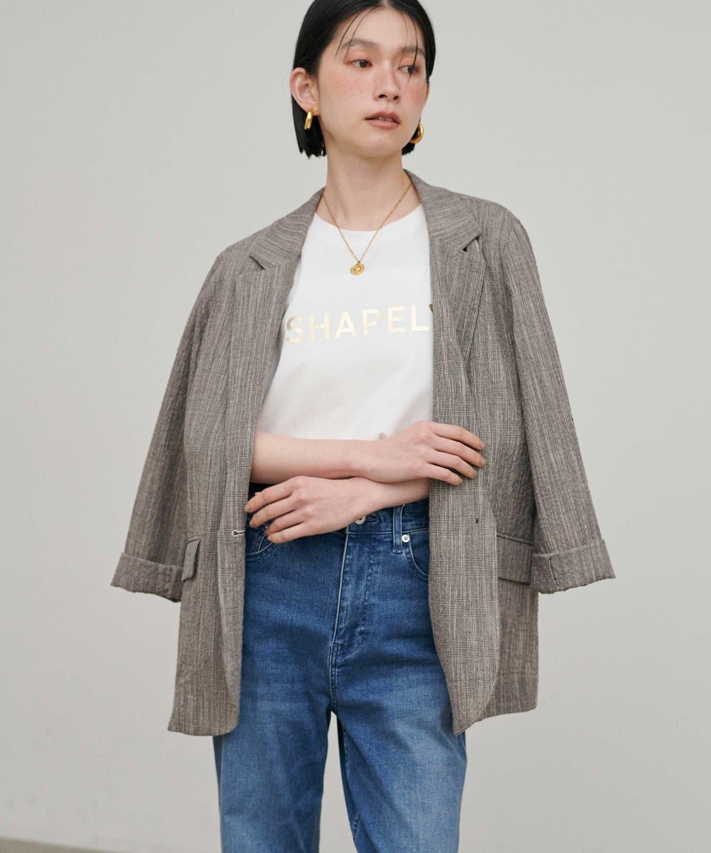 凹凸紗節面料夾克