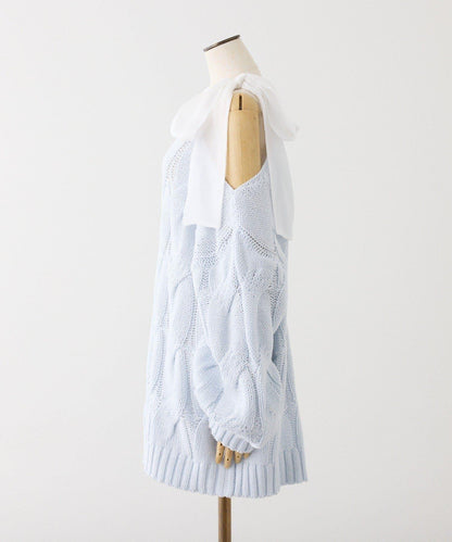 one after another 奶油調色針織上衣