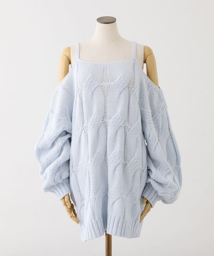 one after another 奶油調色針織上衣