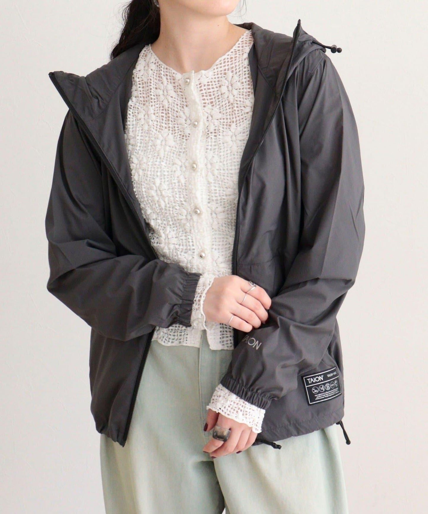 TAION/タイオン BASIC SPORTS W-ZIP LIGHT PK 輕量運動雙拉鍊連帽外套