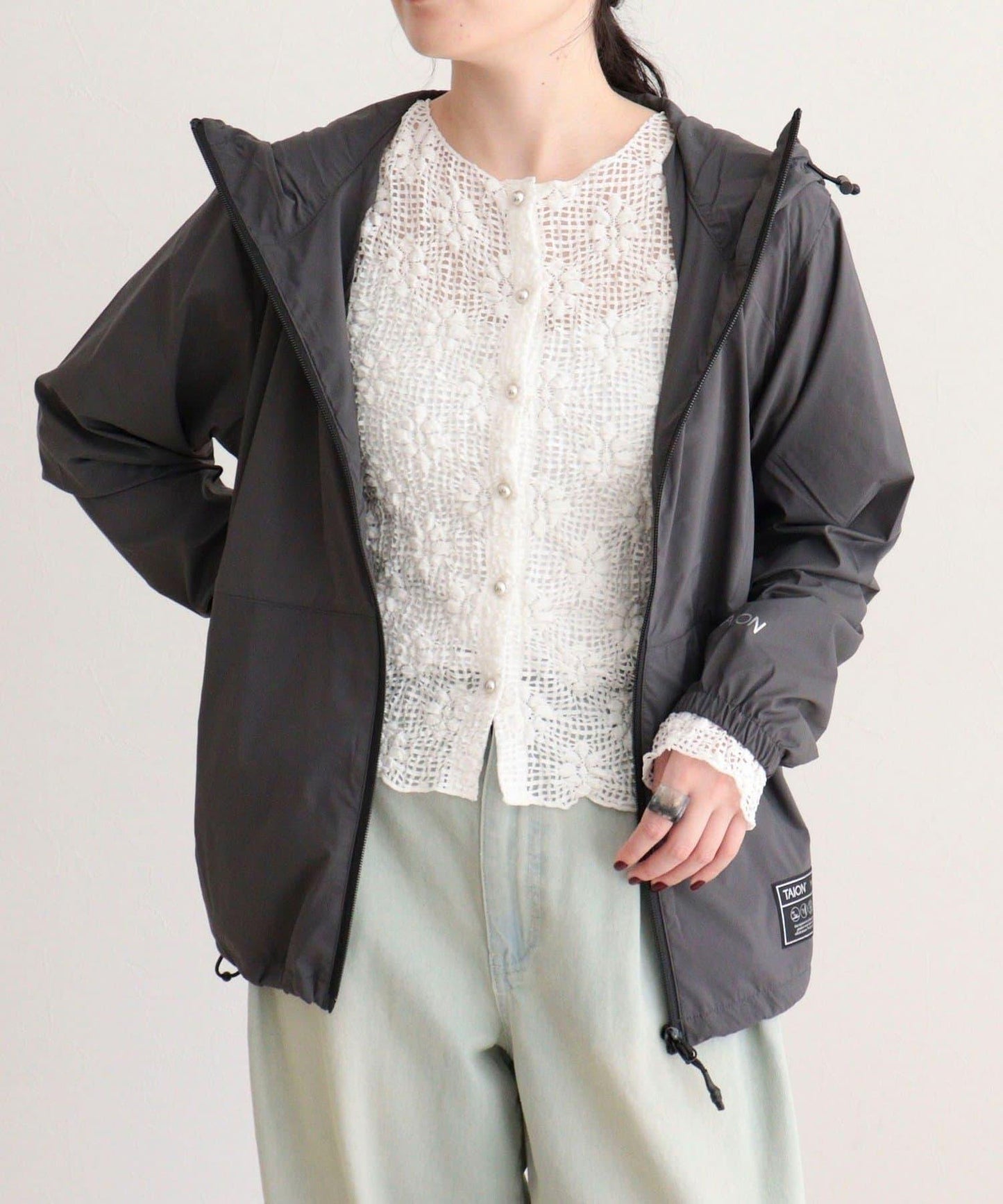 TAION/タイオン BASIC SPORTS W-ZIP LIGHT PK 輕量運動雙拉鍊連帽外套