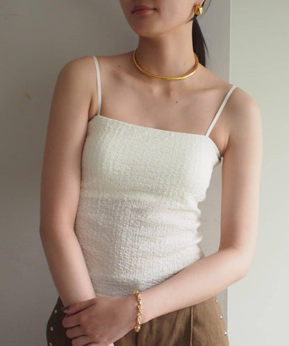 earthy_/アーシー 帶胸墊提花吊帶背心