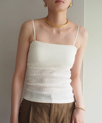 earthy_/アーシー 帶胸墊提花吊帶背心