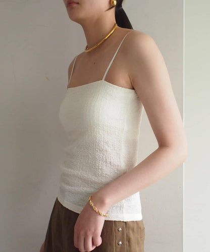 earthy_/アーシー 帶胸墊提花吊帶背心