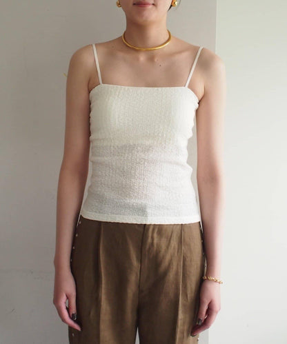 earthy_/アーシー 帶胸墊提花吊帶背心