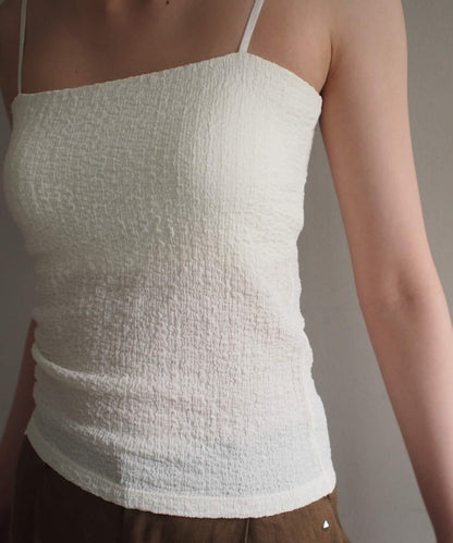 earthy_/アーシー 帶胸墊提花吊帶背心