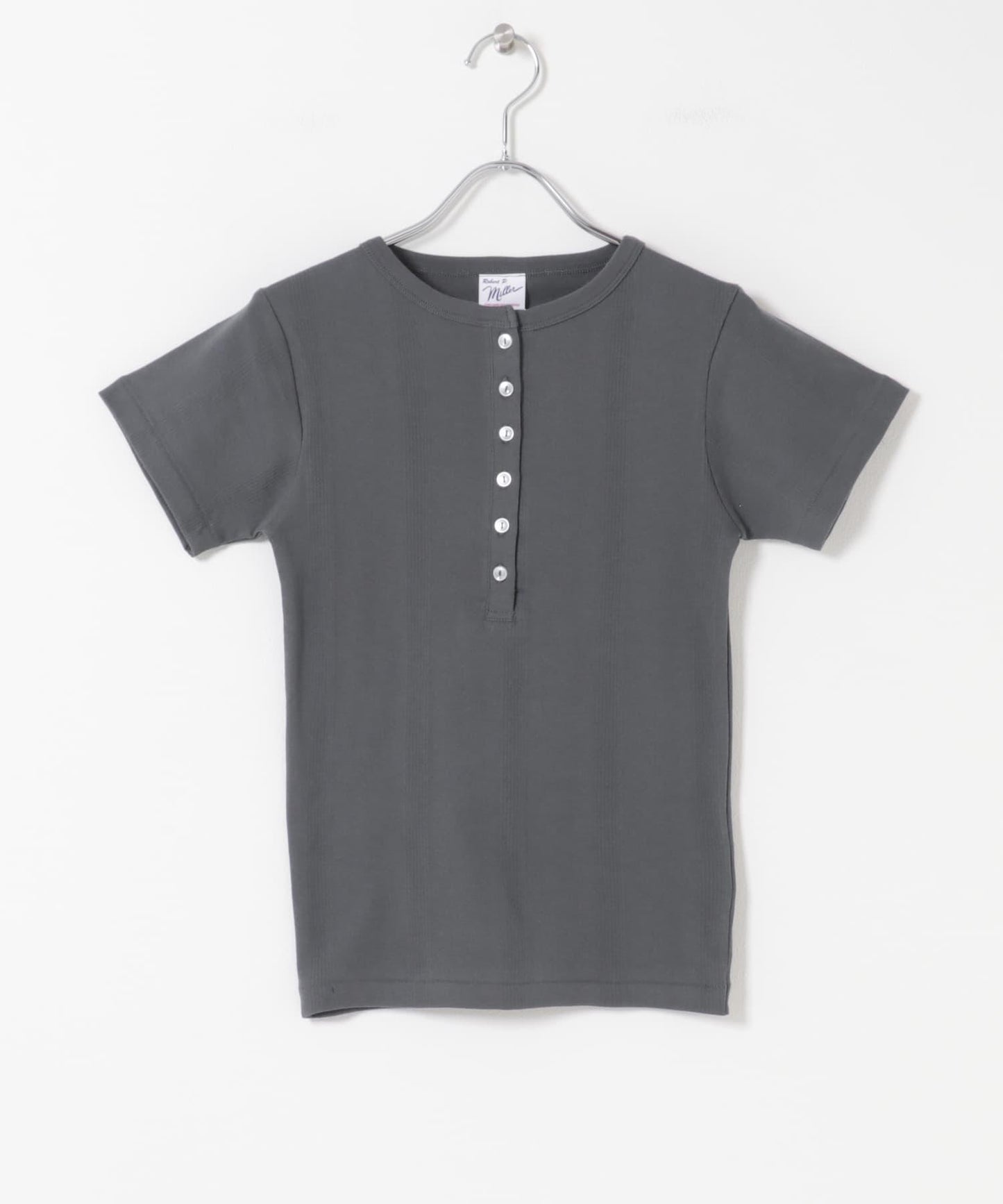 Miller Panel ribbed Henley tee T恤