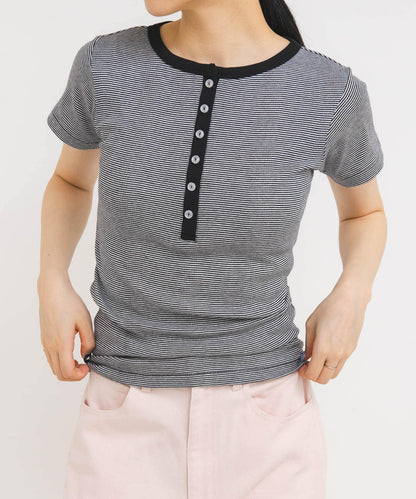 Miller Panel ribbed Henley tee T恤