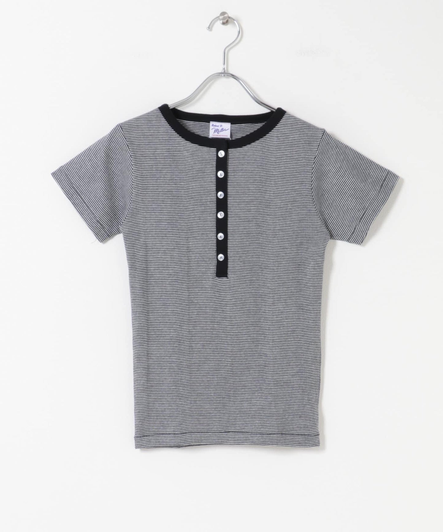 Miller Panel ribbed Henley tee T恤