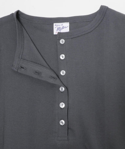 Miller Panel ribbed Henley tee T恤