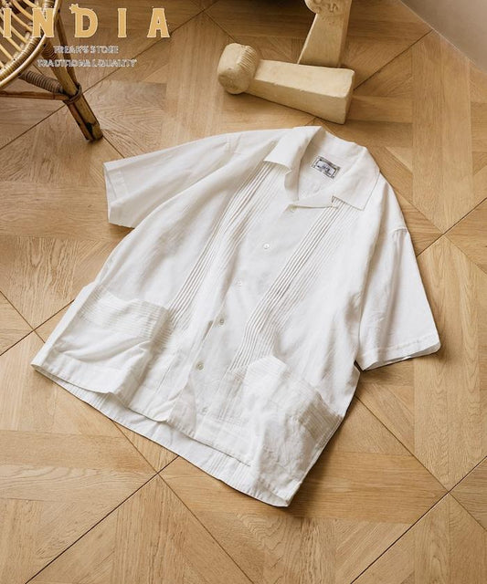 印度製造 寬鬆版 古巴短袖襯衫（新色）