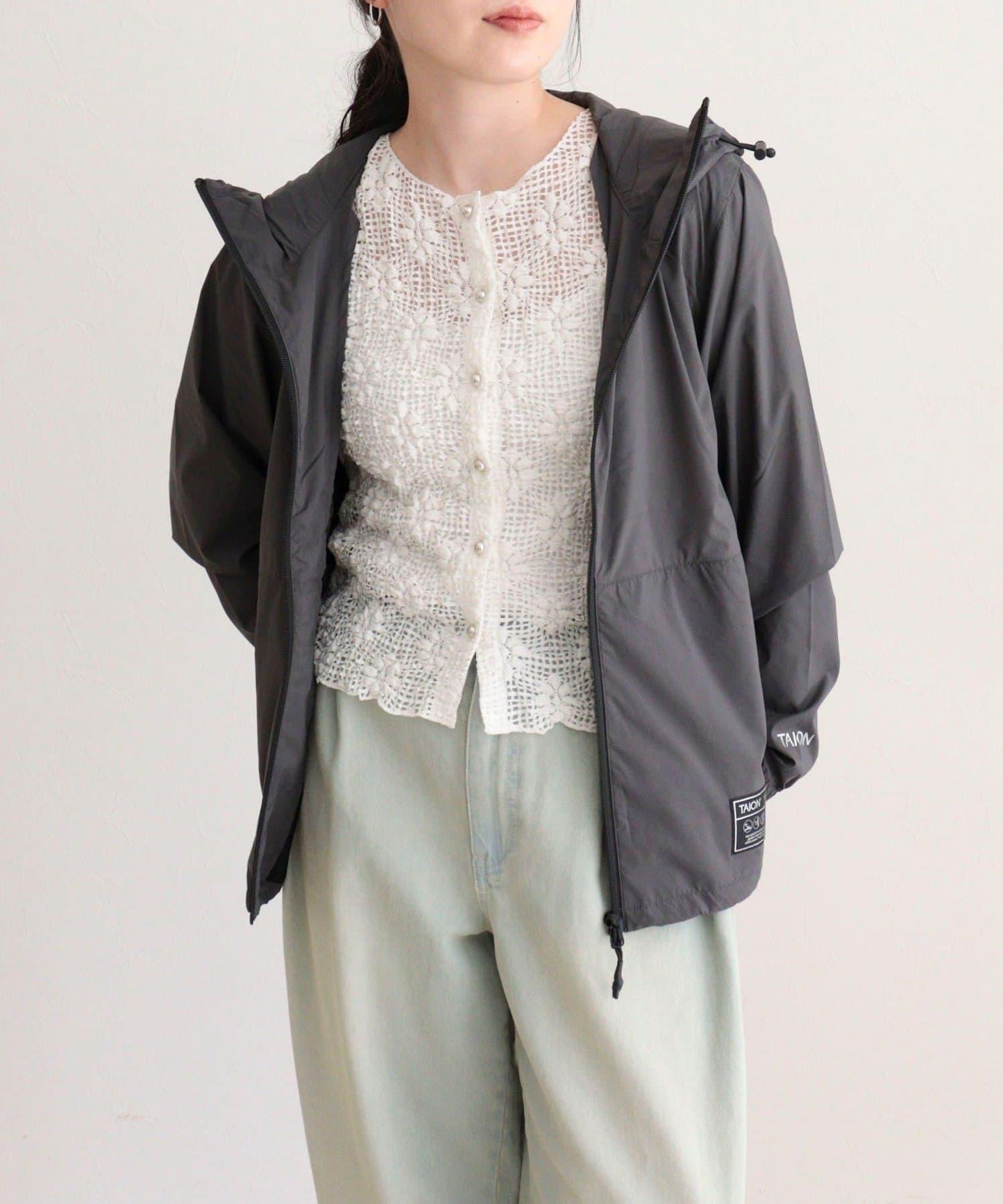 TAION/タイオン BASIC SPORTS W-ZIP LIGHT PK 輕量運動雙拉鍊連帽外套