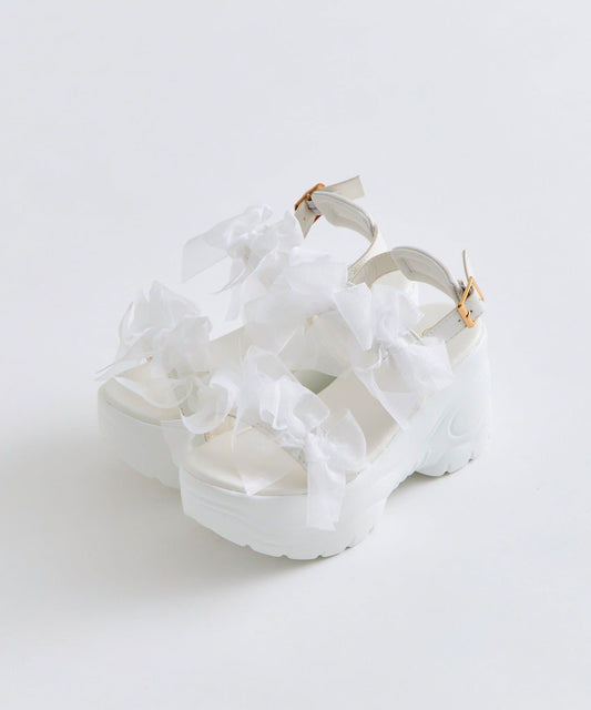 多蝴蝶結 厚底 運動涼鞋