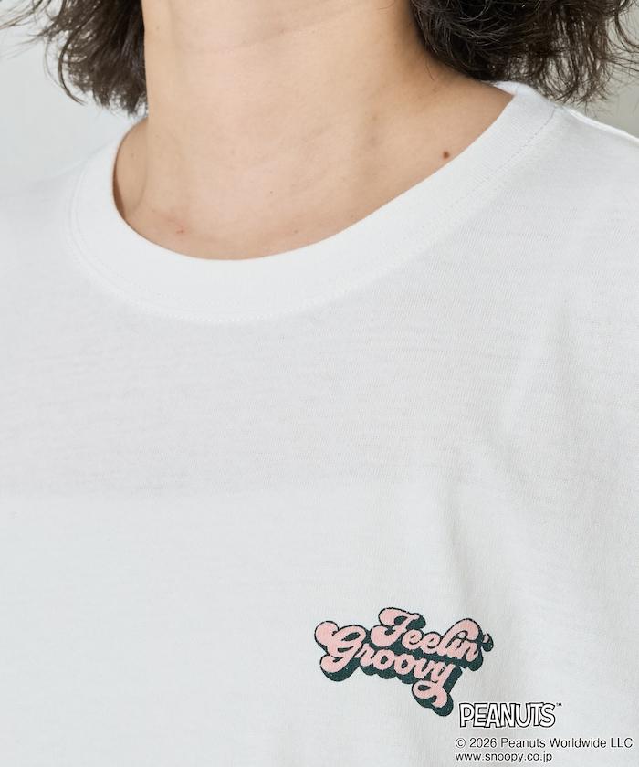 スヌーピー（史努比） 聯名款 ポップ印花 短袖T恤