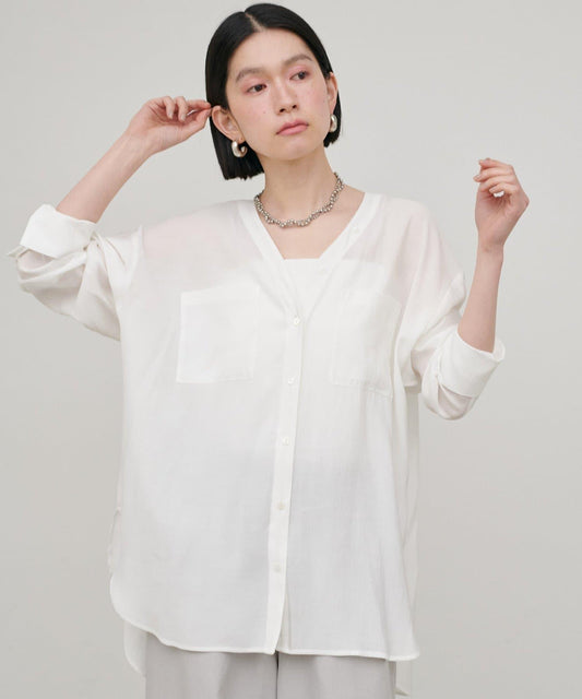 2WAY V領開襟設計 襯衫