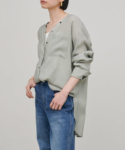 2WAY V領開襟設計 襯衫