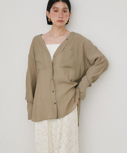 2WAY V領開襟設計 襯衫