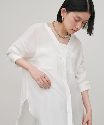 2WAY V領開襟設計 襯衫