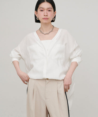 2WAY V領開襟設計 襯衫