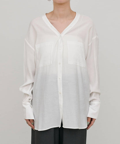 2WAY V領開襟設計 襯衫