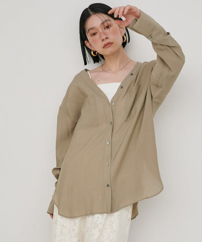 2WAY V領開襟設計 襯衫