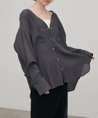 2WAY V領開襟設計 襯衫