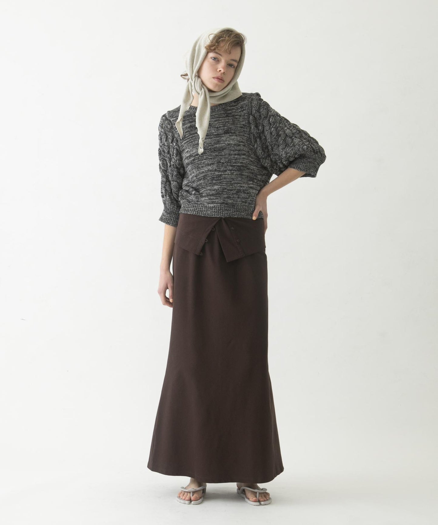 flare long skirt set