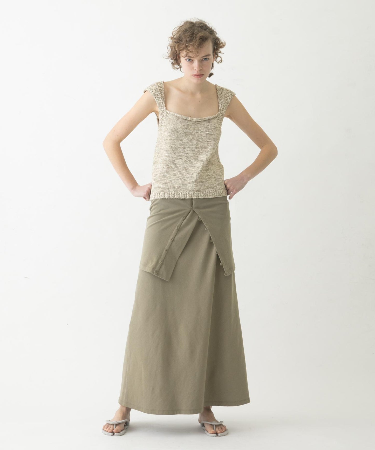 flare long skirt set